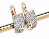 gold plated earrings with exclusive cubic zirconia