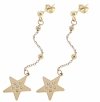 gold earrings made of stainless steel
