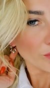 gold earrings made of stainless steel