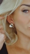 gold plated earrings with exclusive cubic zirconia