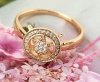 gold ring 17,00mm. gold-plated engagement xuping