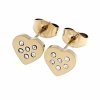 gold earrings made of stainless steel