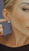 gold plated earrings with exclusive cubic zirconia