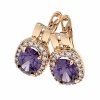 exclusive swarovski gold-plated earrings