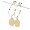 gold earrings made of stainless steel