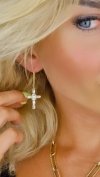 gold earrings made of stainless steel