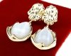 gold plated earrings with exclusive cubic zirconia