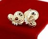 gold plated earrings with exclusive cubic zirconia