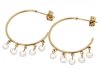 gold earrings made of stainless steel