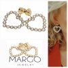 gold earrings made of stainless steel