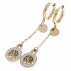 gold earrings made of stainless steel