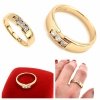 gold ring 18,60mm. gold-plated engagement xuping