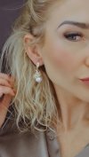 gold plated earrings with exclusive cubic zirconia