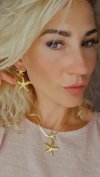 gold earrings made of stainless steel