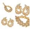 18k gold plated set pendant earrings xuping