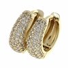 gold plated earrings with exclusive cubic zirconia