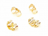 10x GOLD PLATED EARRINGS LAMB EARRINGS 1 pair