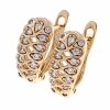 gold plated earrings with exclusive cubic zirconia