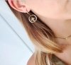 gold earrings made of stainless steel