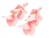 Golden earrings silk flowers
