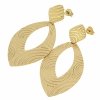 gold earrings made of stainless steel