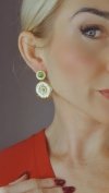 gold earrings made of stainless steel