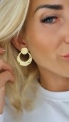 gold earrings made of stainless steel
