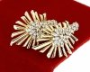 gold plated earrings with exclusive cubic zirconia