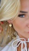 gold earrings made of stainless steel