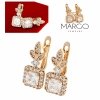 exclusive swarovski gold-plated earrings
