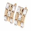 exclusive swarovski gold-plated earrings