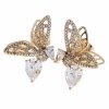 gold plated earrings with exclusive cubic zirconia