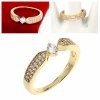 gold ring 18,60mm. gold-plated engagement xuping