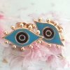 gold plated earrings with exclusive cubic zirconia