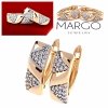 gold plated earrings with exclusive cubic zirconia