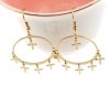 gold earrings made of stainless steel