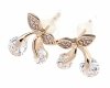 gold plated earrings with exclusive cubic zirconia