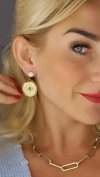 gold earrings made of stainless steel