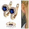 gold plated earrings with exclusive cubic zirconia
