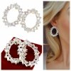 gold plated earrings with exclusive cubic zirconia