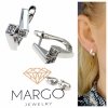 gold plated earrings with exclusive cubic zirconia