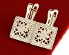 gold plated earrings with exclusive cubic zirconia