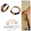 gold plated earrings with exclusive cubic zirconia