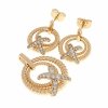 18k gold plated set pendant earrings xuping