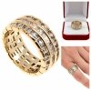 gold ring 18,60mm. gold-plated engagement xuping