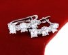 gold plated earrings with exclusive cubic zirconia