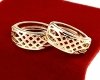 gold plated earrings with exclusive cubic zirconia