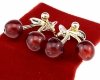 gold plated earrings with exclusive cubic zirconia