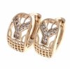 gold plated earrings with exclusive cubic zirconia