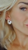 gold plated earrings with exclusive cubic zirconia